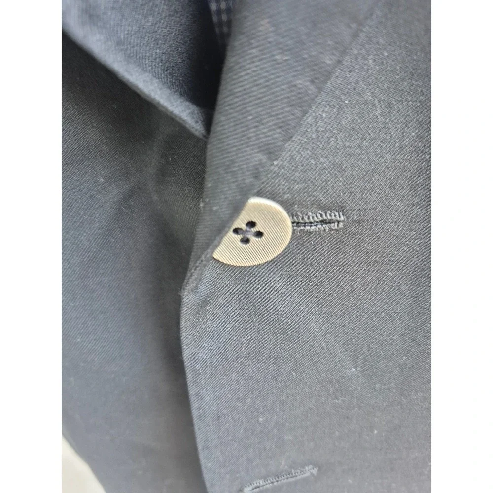 Oxxford Clothes Norton Ditto Mens 44 R Black Wool Blazer Manhattan II Sport Coat